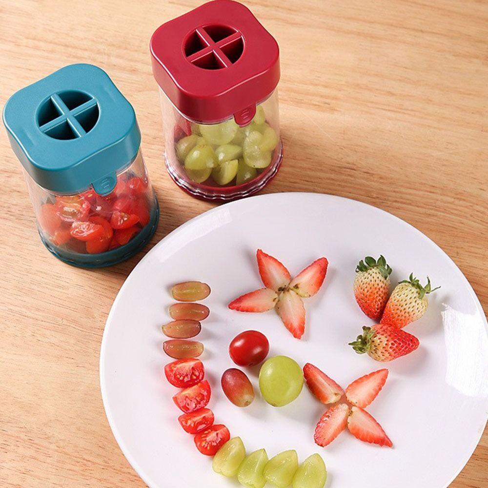 Easy Quarter Cutter Quick Fruit Slicer Plastic Fruit  Press Separator  Tomato