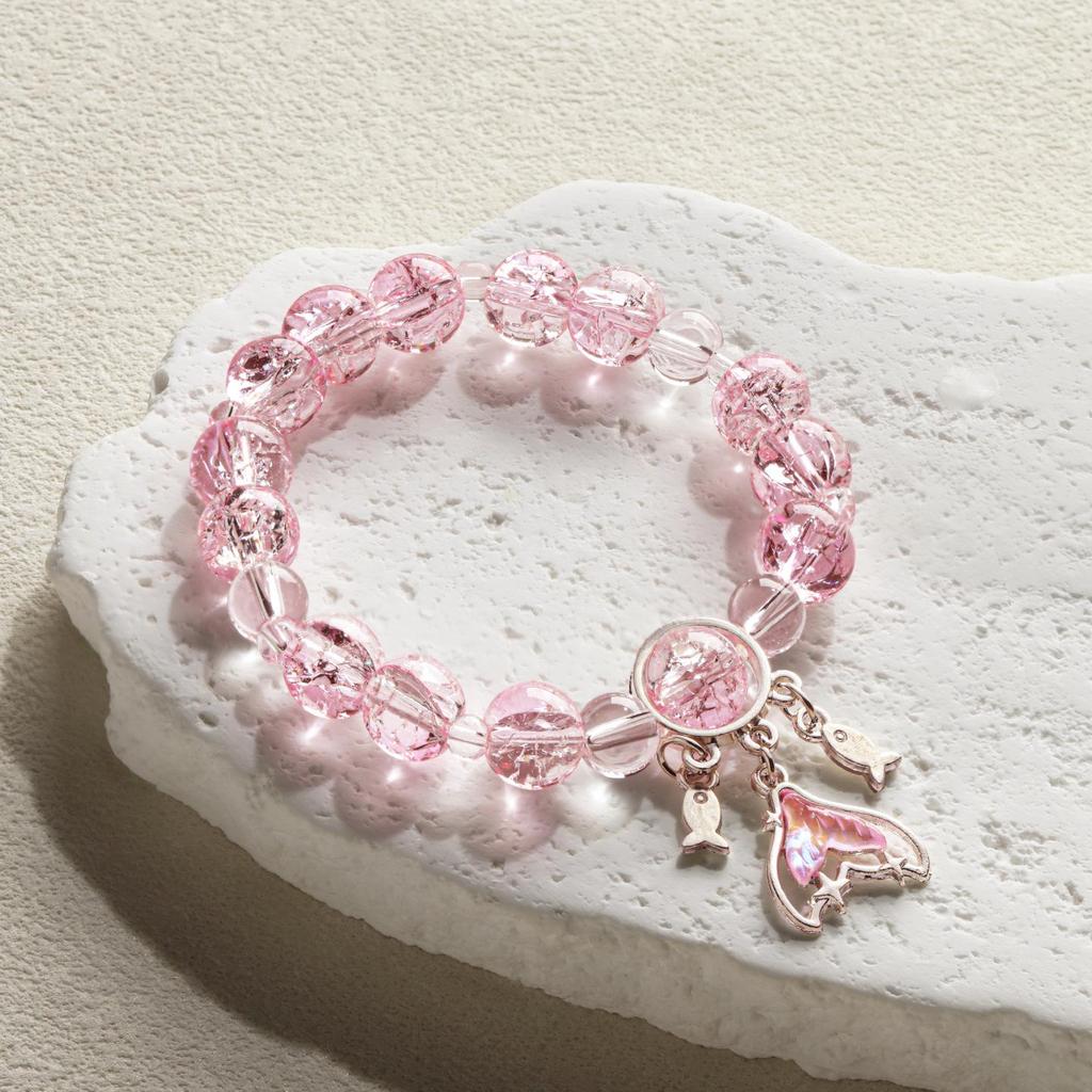 Mori Style Mermaid Crystal Bracelet - Sweet, Versatile Design for Women, Students, and Best Friends.