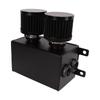 1200ml Oil Catch Can Kit Engine Twin Baffle Dual Filter Oil Tank Reservoir AN8 Hose Fitting Black
