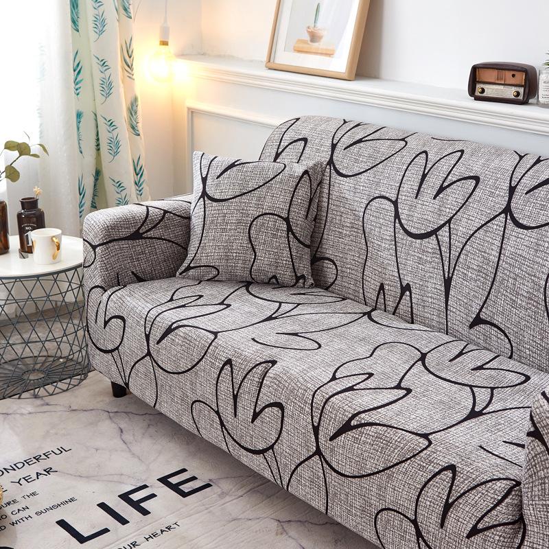 Sofa Cover 1PCS All-inclusive, Elastic Dustproof Sofa Cover, Chaise Longue Combination, Four-season Universal Sofa Cover, Towel