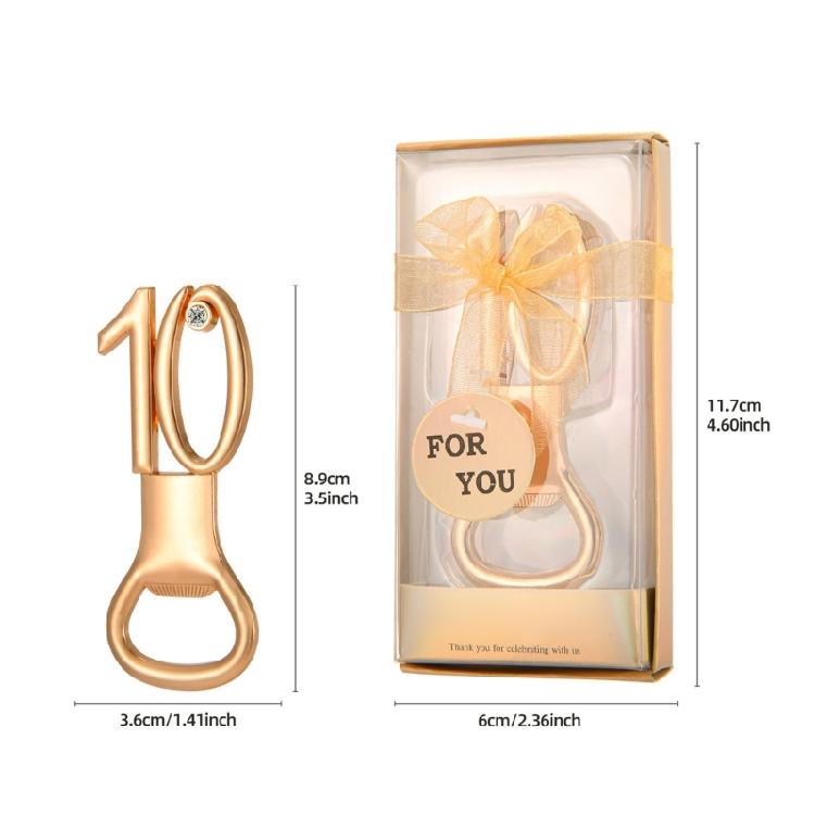 Golden Bottle Opener with Number Essential Beer Opener Tool for Any Celebration