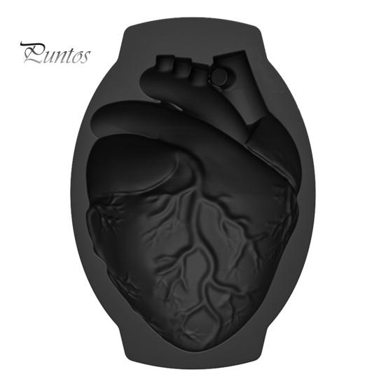 Helovino silikoninė torto forma, realistiška žmogaus širdies forma, daugkartinio naudojimo, lengvai valoma, pasidaryk pats kepimo įrankiai sausainiams, šokoladams