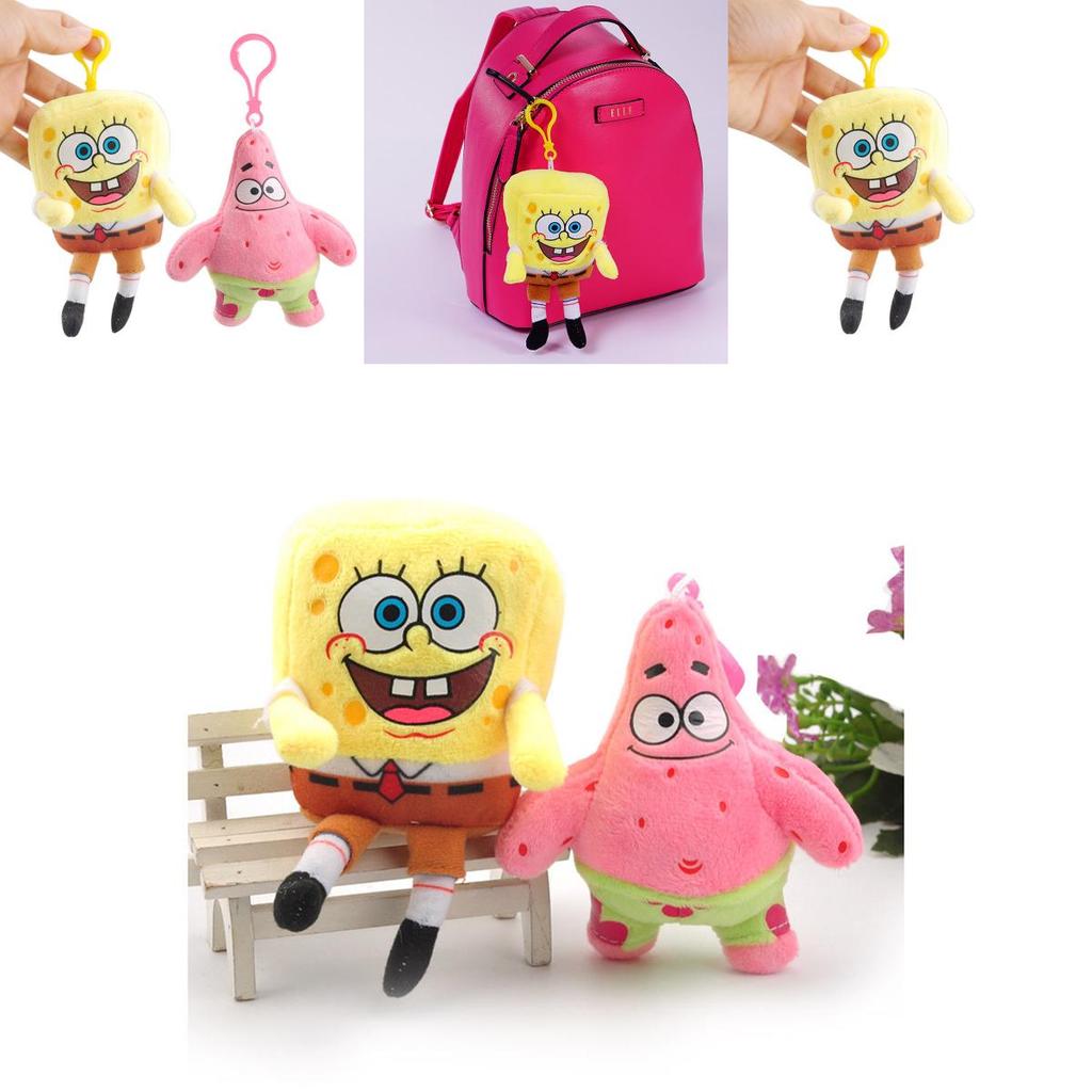 Spongebob Squarepants Patrick Star A Squidward Tentacles Plyšové Klíčenky Měkké Hračky Pro Děti A Sběratele