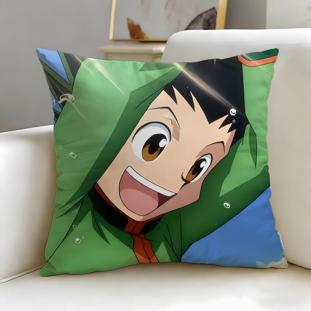 Klassische Anime HUNTER HUNTER Kissenhülle Weich & Leicht zu Waschen Kissenbezug – Vielseitig für Sofa, Bett, Reise und Büro