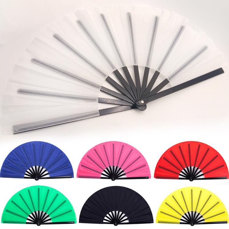 Ventaglio Pieghevole Rosso Kung Fu Tai Chi Ventaglio Classico Monocolore per Danza e Performance Ventaglio in Osso di Plastica Stile Cinese per Esercizi Mattutini