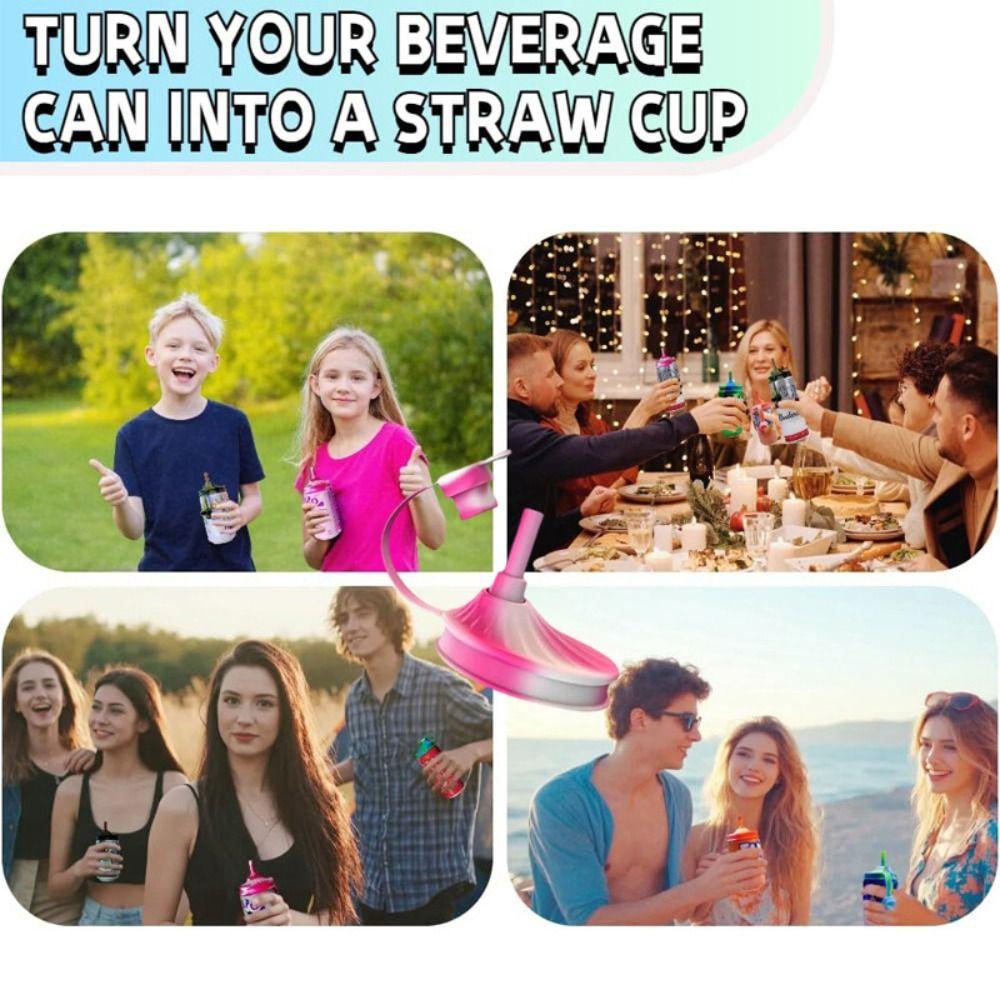 4pcs Universal Can Cover Silicone Soda Can Lid Drinkware Accessory Drink Can Seal Lid  Cola