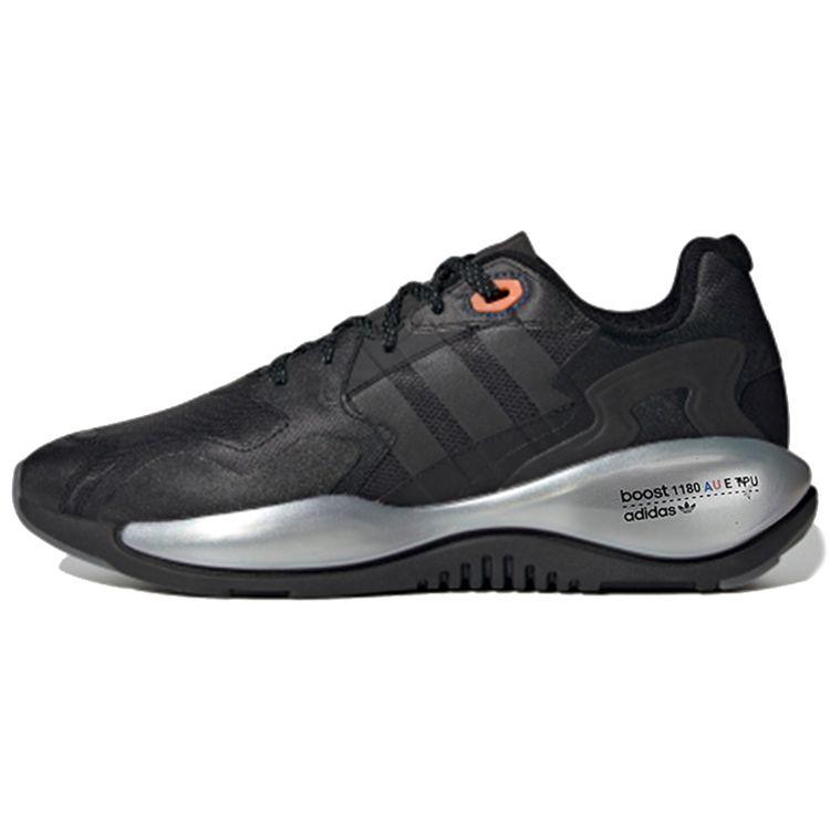 Adidas Originals ZX Alkyne Fabric Synthetic Leather Classic Sports Breathable Low-Top Lifestyle Shoes Unisex Sneakers Black Silver FX6225