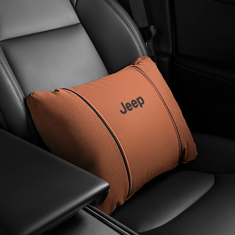 Headrests Waist Cushion Neck Pillow for Jeep Free Light Hero Compass for Wrangler Grand Cherokee Car Travel Comfort Accessories AMZ1