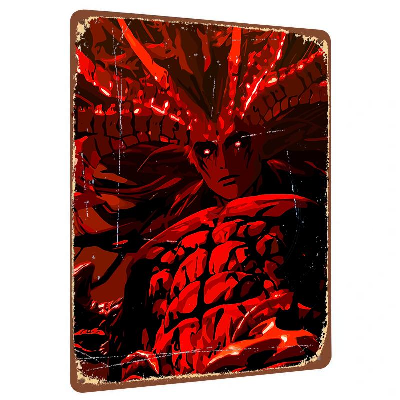 

Dark Style Anime Character Metal Iron Painting Home Decor Wall Art Living Room Bedroom Art Hanging 20x30cm（7.8x11.8inch）