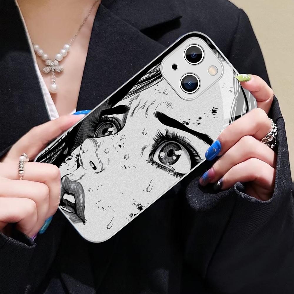 Cute Girl Trend Anime Phone Case For IPhone 14 13 12 Mini 11 Pro XS Max X XR 14 Plus Tempered Glass Cover
