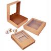 6pcs Treat Boxes with Window Paper Gift Box Treat Boxes Square Gift Packing Box for Gift Giving Party Wedding Anniversary Multipurpose Flip Top