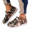 Plus Size Spring New Lace-up Camouflage Canvas Women's Flat Casual Shoes Women's Cloth Shoes