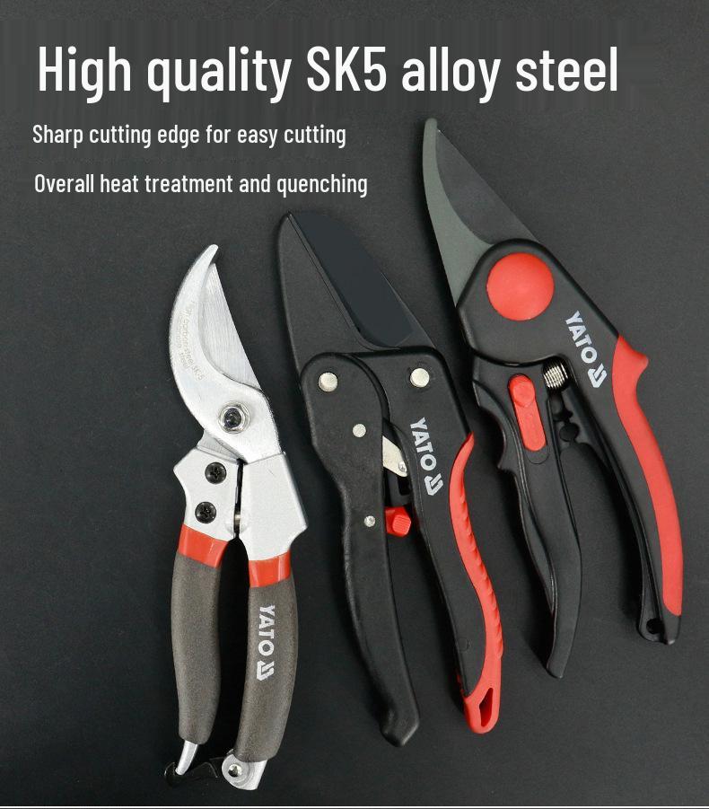 YATO Garden Shears for Pruning, Grafting, and Cutting Thick Branches