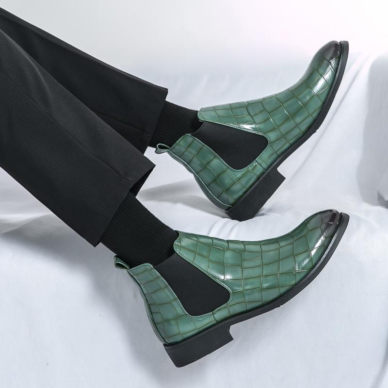 Trends Pointed Business Casual Chelsea Men's Boots 2025 British Style Comfortable Anti-slip Wearable Leather Ankle Boots