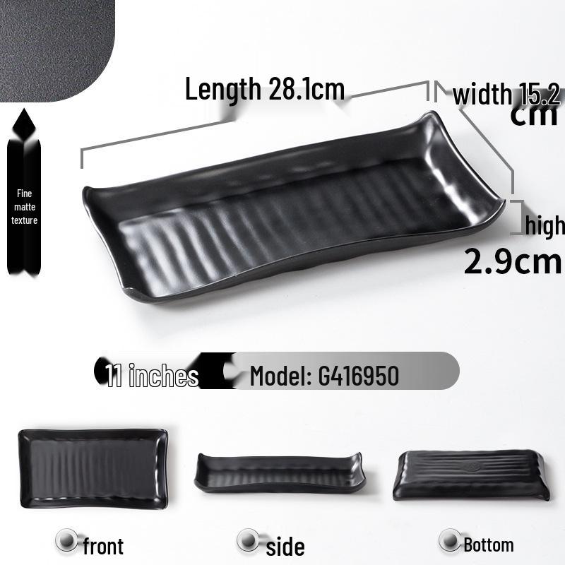 A5 Melamine Rectangular BBQ & Hot Pot Side Dish Plate