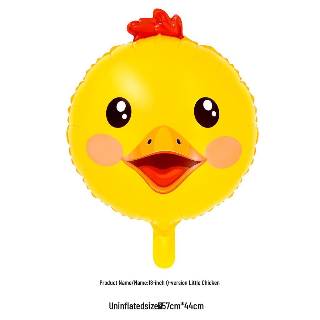 18" New Q Version Kids' Cartoon Animal Foil Balloon for Birthday Decorations