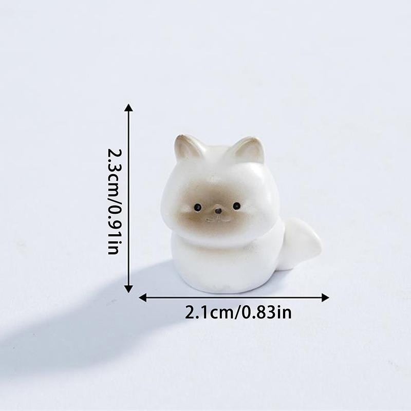 5Pcs/Bag Cute Kitten Cat Doll Car Resin Ornaments Micro Landscape Ornaments Desktop Home Decoration Dollhouse Toy Accessory Gift