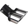Car Stainless Steel Dual Exhaust Pipe Tail Muffler Tip Pipe Diameter 1.5" to 2" Curved Type TailPipe Muffler Modification