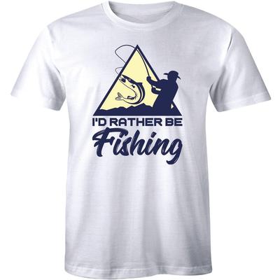 I'd Rather Be Fishing Shirt - Fisherman Dad Funny Men's Premium T-shirt Tee Unisex T-Shirt