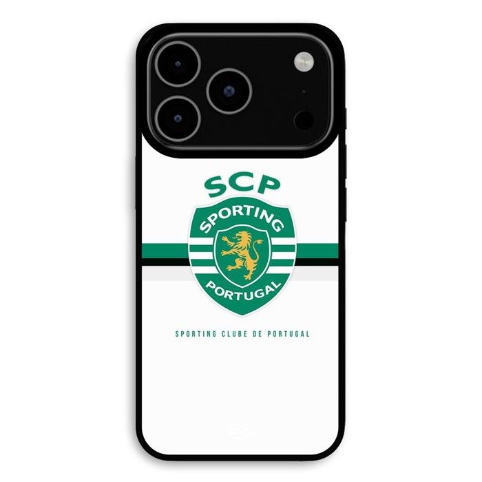 Case For iPhone 17 Pro SCP sporting Portugal white background Maniacase nero