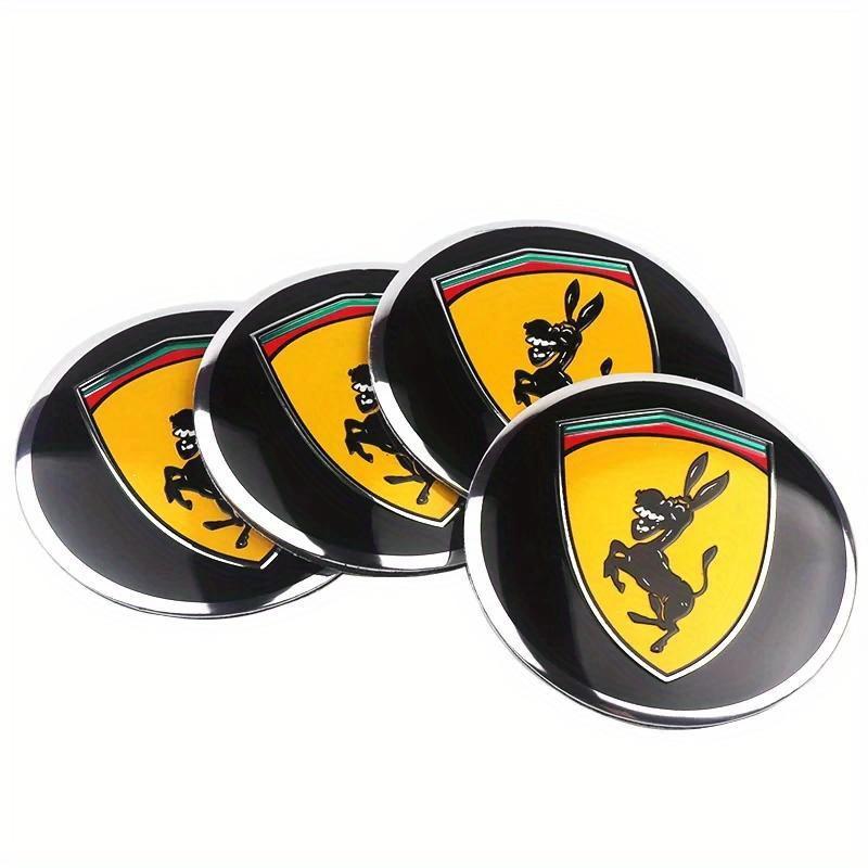 4pcs 56mm Funny Spoof Prank Donkey Car Wheel Center Cover Stickers Hub Cap Decal for All Car