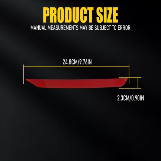 Red Lens Rear Bumper Reflector Marker Left Right Pair For 11-17 Honda Odyssey EV