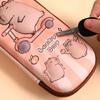 Lovely Capybara Pen Bag 3D Panda Pencil Case Large Capacity Pencil Box For Erasers Rulers Markers Storage