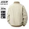 JEEP SPIRIT Men's Retro Loose Fit Baseball Collar Jacket