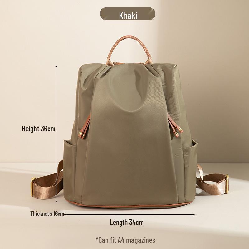 Women's Color Block Nylon Oxford Backpack - 2025 Fashion, Lightweight & Large Capacity for Travel & Commuting