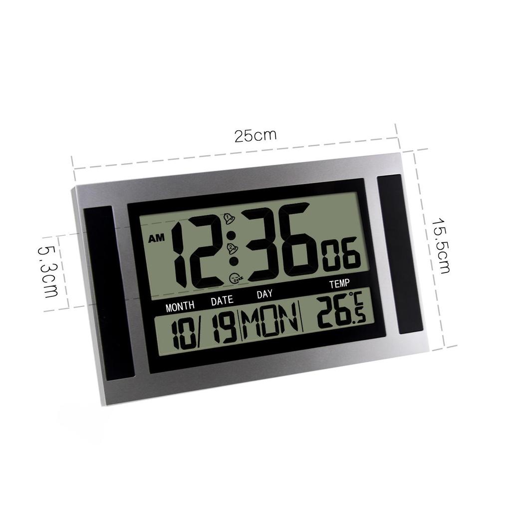 Silent Minimalist European & American Wall Clock with HD LCD Display