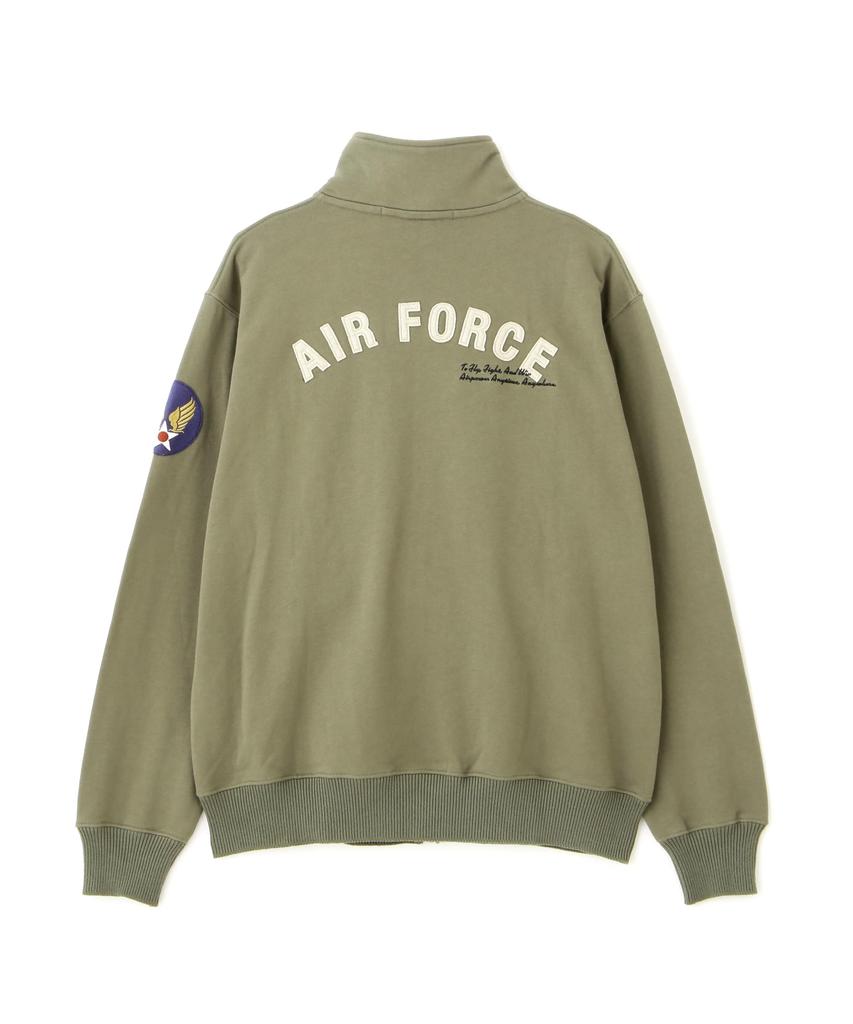 AVIREX STAND ZIP UP SWEAT "AIR FORCE" 783-5230020 olive