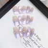 Hand-woven Armor Purple Dream Ribbon Three-dimensional Hand-painted Purple Streamer Cat Eye Style Nail Art Patch