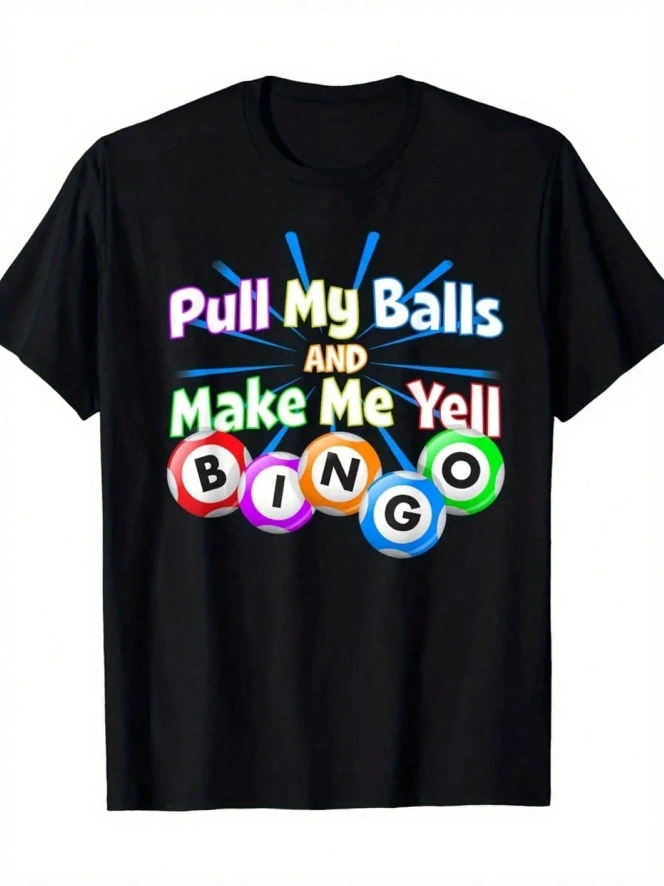 Fun Pattern TShirt Let Me Shout Bingo Fun Pattern TShirt 100 Cotton Short Sleeves All Seasons Black TShirt S