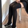 White Extended Knee Socks Spring And Summer Thin Silicone Non-Slip Velvet Socks Women'S Japanese Black Silk Stockings
