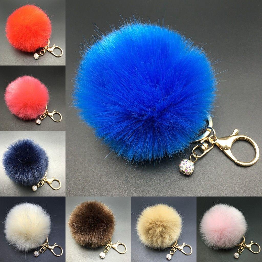 Kaninchenfell Herz Ball PomPom Auto Schlüsselanhänger Handtasche Anhänger ZP Kaninchenfell Herz Ball PomPom Auto Schlüsselanhänger Handtasche Anhänger ZP