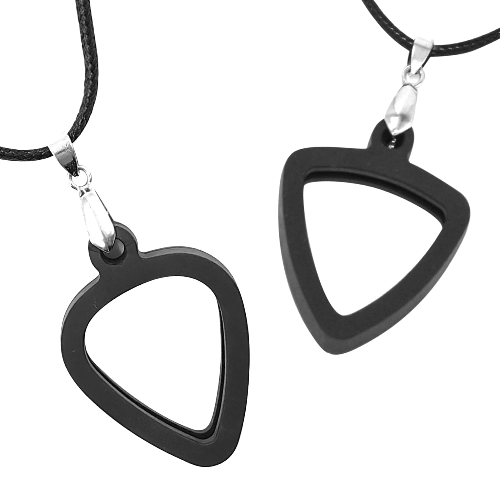 

Guitar Pick Holder Necklace Compatible with Fender Dunlop Universal Suitable for Players of Various [Musiin] D Addario Picks, Double-Sided Design, чёрный
