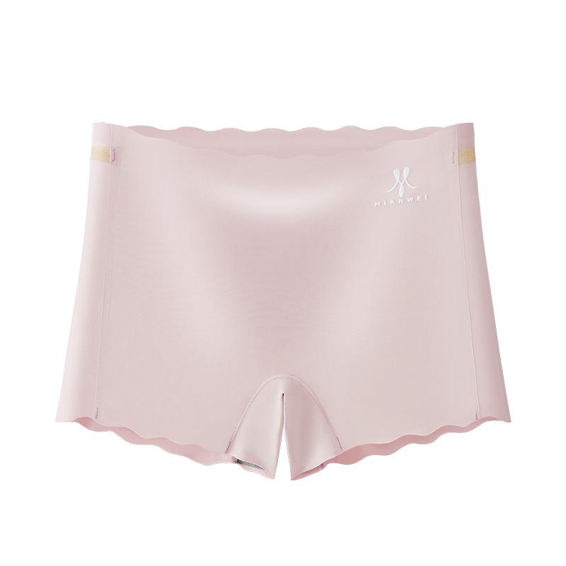 

Женские бесшовные защитные шорты из ледяного шелка, защита от просвечивания, не скатываются, тонкие, большого размера 200 цзинь, боксеры со средней посадкой. 3XL [180-205 jin]