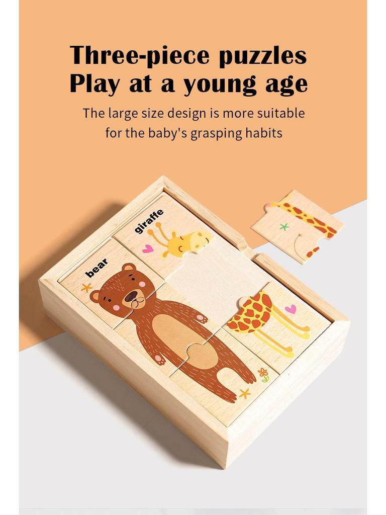 Cross-Border Animal Puzzle Shape Matching Game: Educational Toy for Parent-Child Interaction