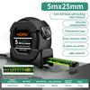 5/7.5/10M Metric Measuring Tape Self Locking Fluorescent Steel Tape Measure High Precision Wear-resistant Ruler Measuring Tools