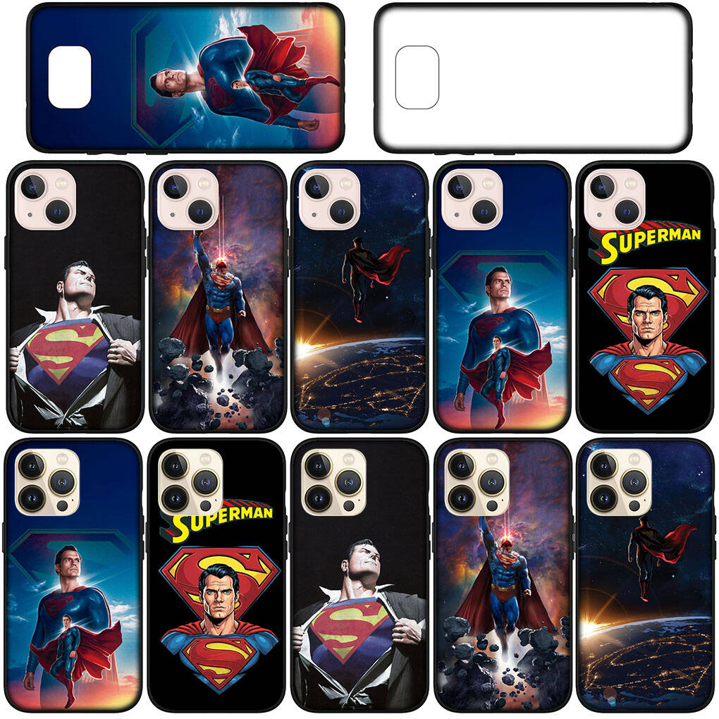 for iPhone 17 16 15 Xiaomi Poco F7 F8 X7 X6 C85 C75 C71 M8 Redmi Note 14 13 12 11 Pro Max 14C 13C 15C A4 Phone Case Cartoon Super Hero Supermans Man