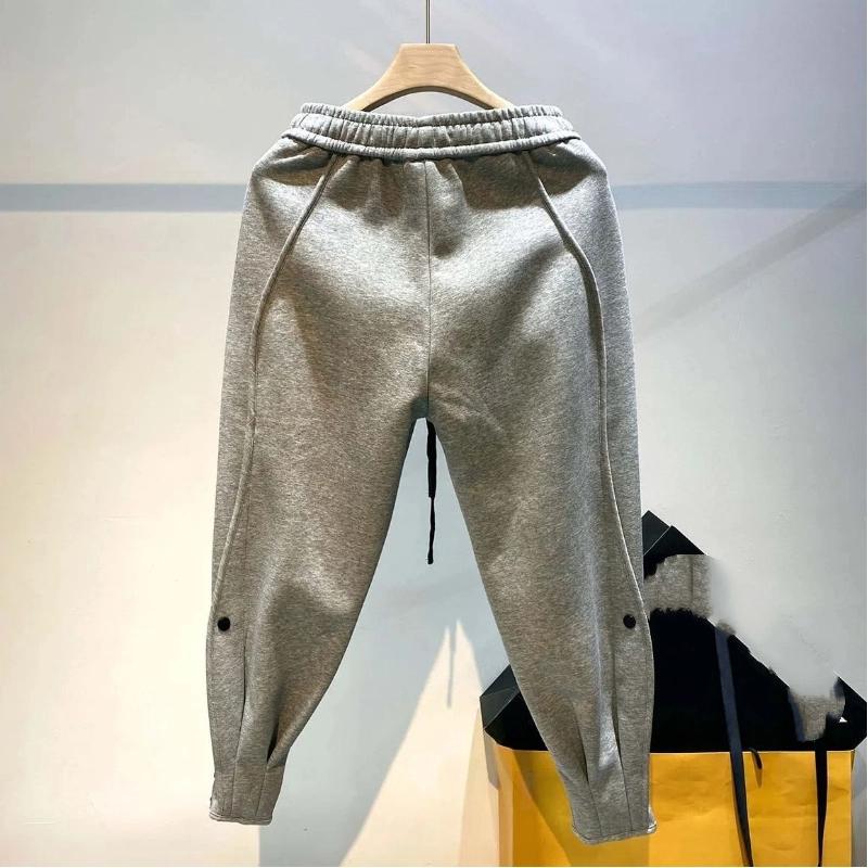 Design-sensing Wardrobe Pants Men's Spring Autumn New Harem Pants Loose Tucked Feet Pleated Casual Trendy Pants