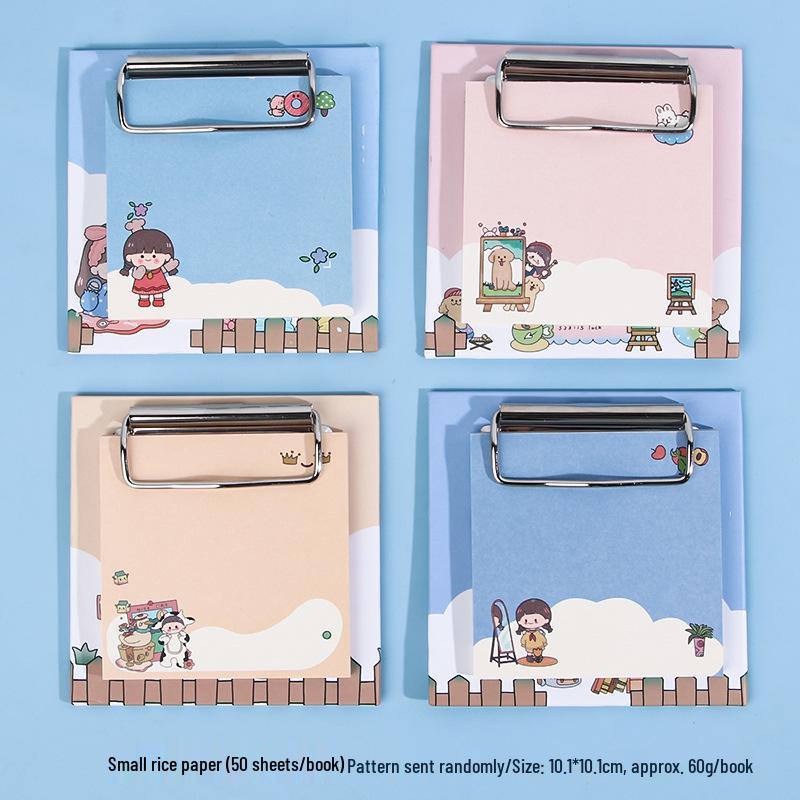 

Мультяшний блокнот-планшет для дівчаток-студенток - Несамоклейкі стікери для офісу та навчання Approx. 50 Sheets