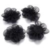 4pcs 5cm Organza Artificial Flowers Colorful Fabric Flowers With Stamens For DIY Wedding Party Home Clothing Headwear Decoration