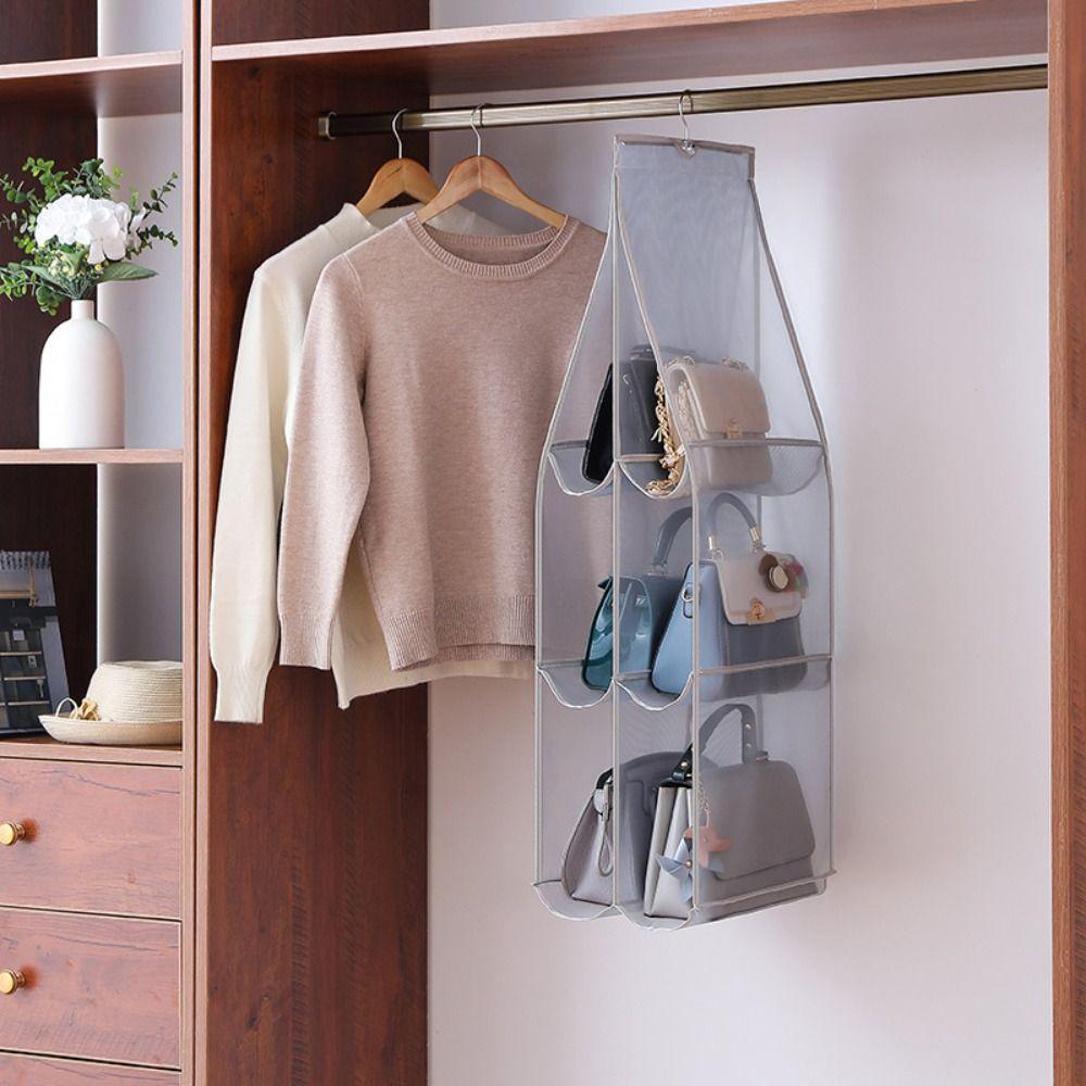 Sorting Hanging Dust-Proof Sundry Hanger Handbag Organizer Bag Storage Rack Handbag Storage