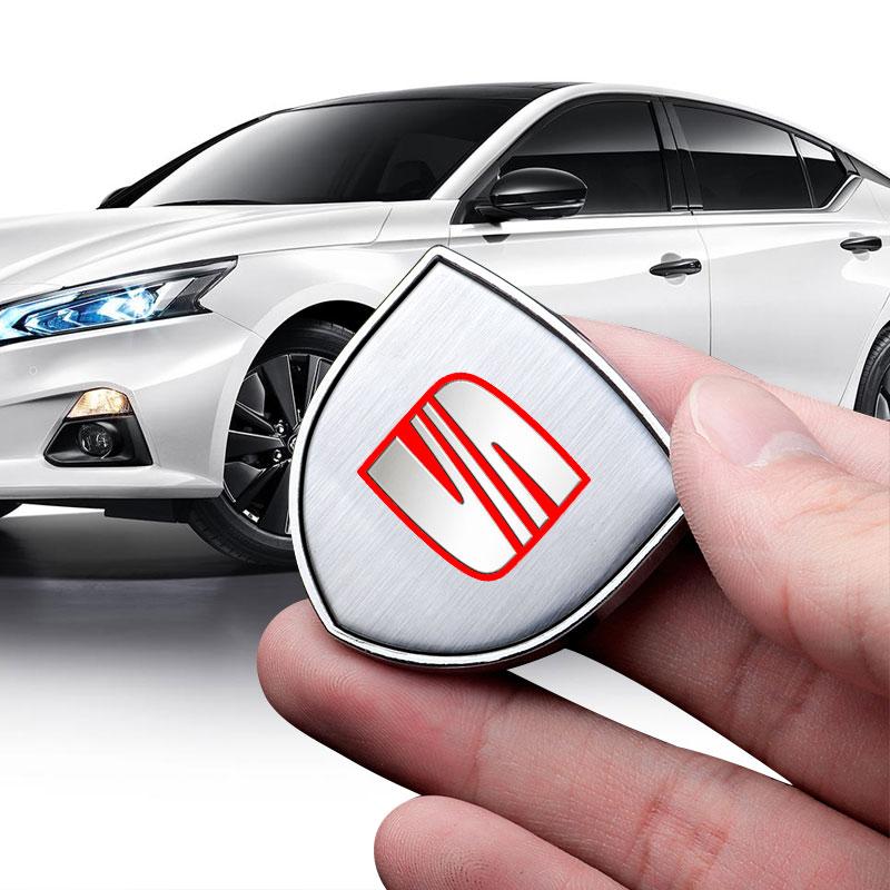 1Pcs 3D Metal Auto Door Shield Emblem Car Body Badge Sticker Styling for SEAT Leon FR 5 6 MII Altea 5F Ibiza Toledo Cordoba Alhambra MK3