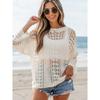 American Shiying Fall New Design Sense Cut Out Knitwear Women 2025 Pure Color Niche Style Long Sleeves Tops Women