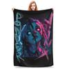 Sevika Arcane Movie Jinx Blankets Flannel Spring Autumn  Breathable Super Soft Throw Blankets for Home Couch Bedding Throws