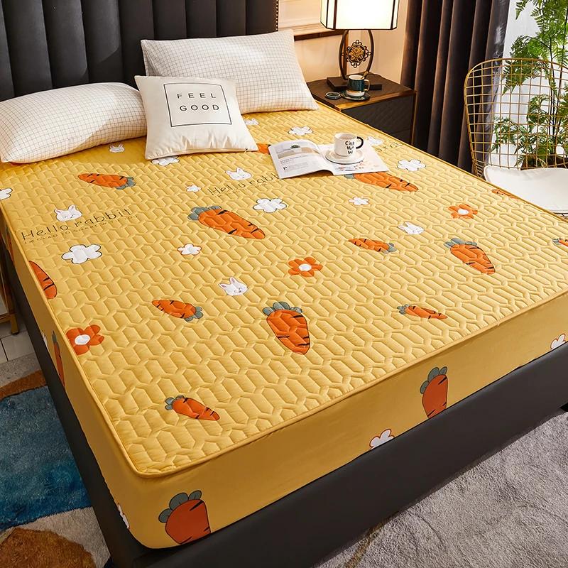 Wasserdichter, gesteppter Matratzenbezug für Kinder, Bettlaken mit Cartoon-Dinosaurier-Aufdruck, 160 x 200 cm, Einzel-/Doppel-/Queensize-/Kingsize-Bettbezug, 180 x 200