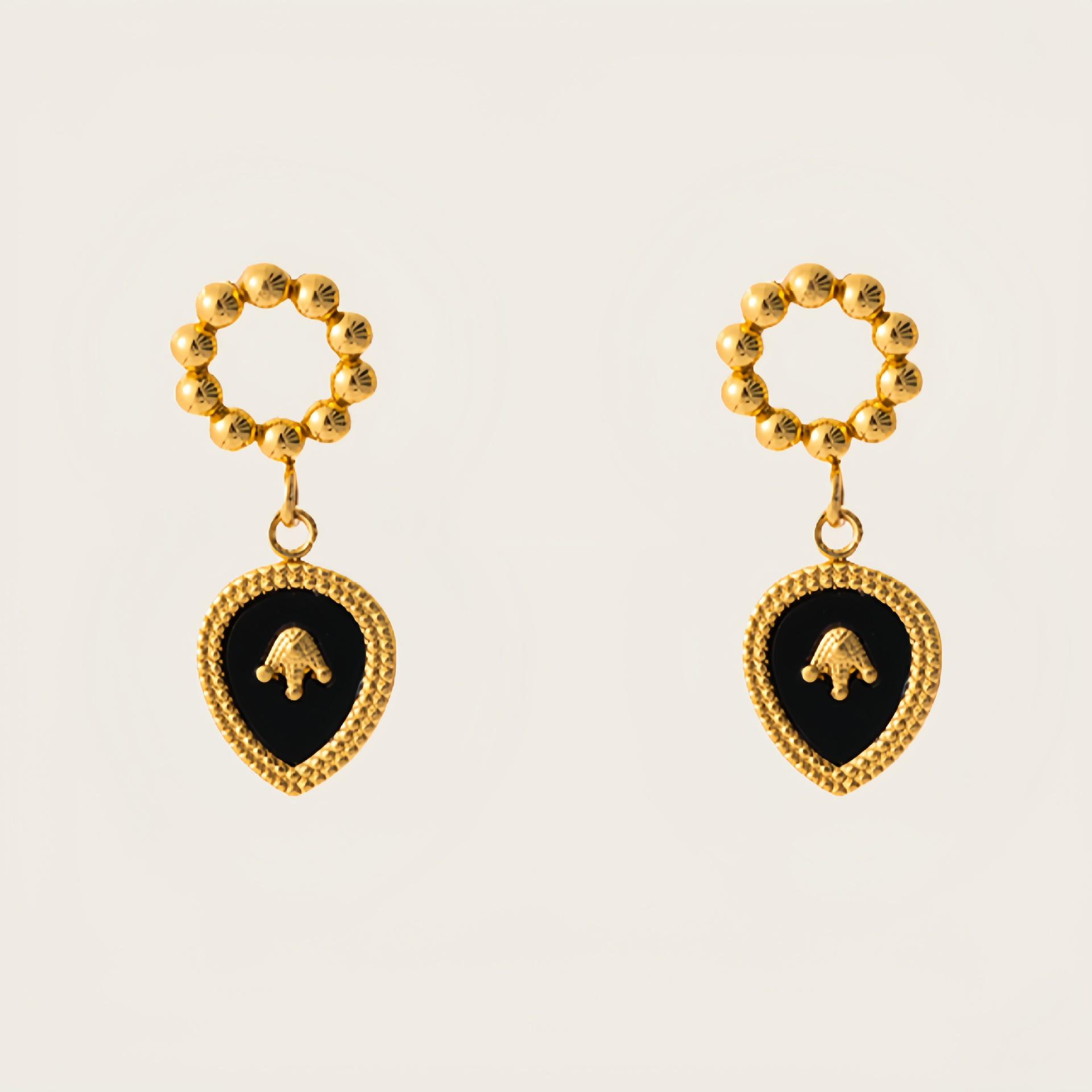 Stainless Steel Multicolor Electroplated Earrings for Women – Non-fading, Sweet, and High-End