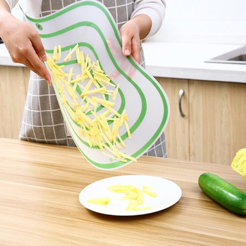 Kitchen Non-Slip Chopping Blocks Tool Flexible Transparent Cutting Board Kitchen Pp Cutting Boards Classification Chopping Board